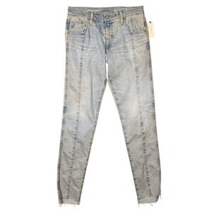 NWT AG Farrah Skinny Ankle Jeans Womens 28 Light Wash High Rise Stretch